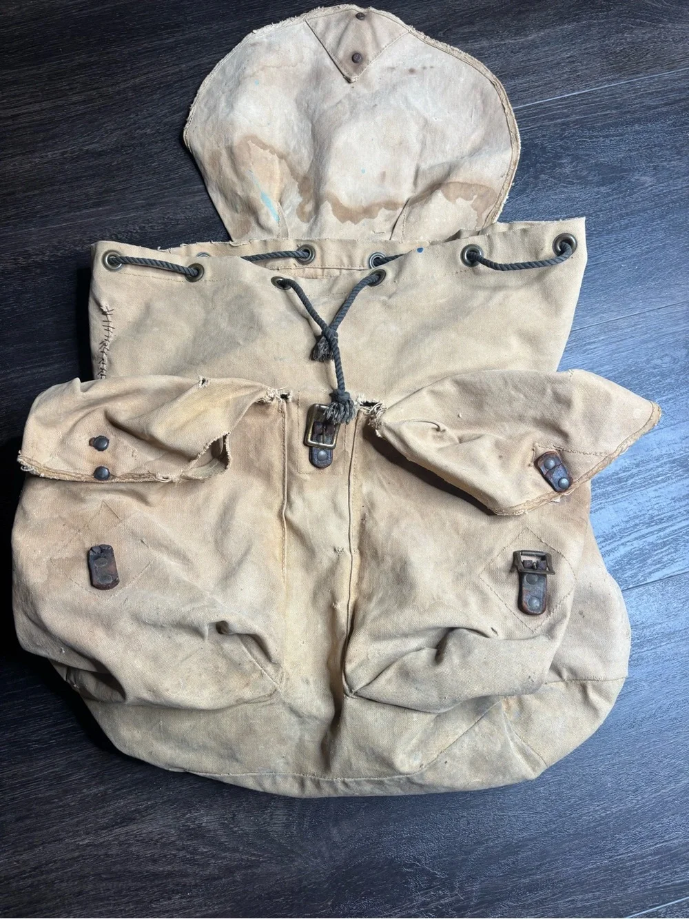Vintage Boy Scouts Of America Brown Canvas Backpack Rare Collectible Antique